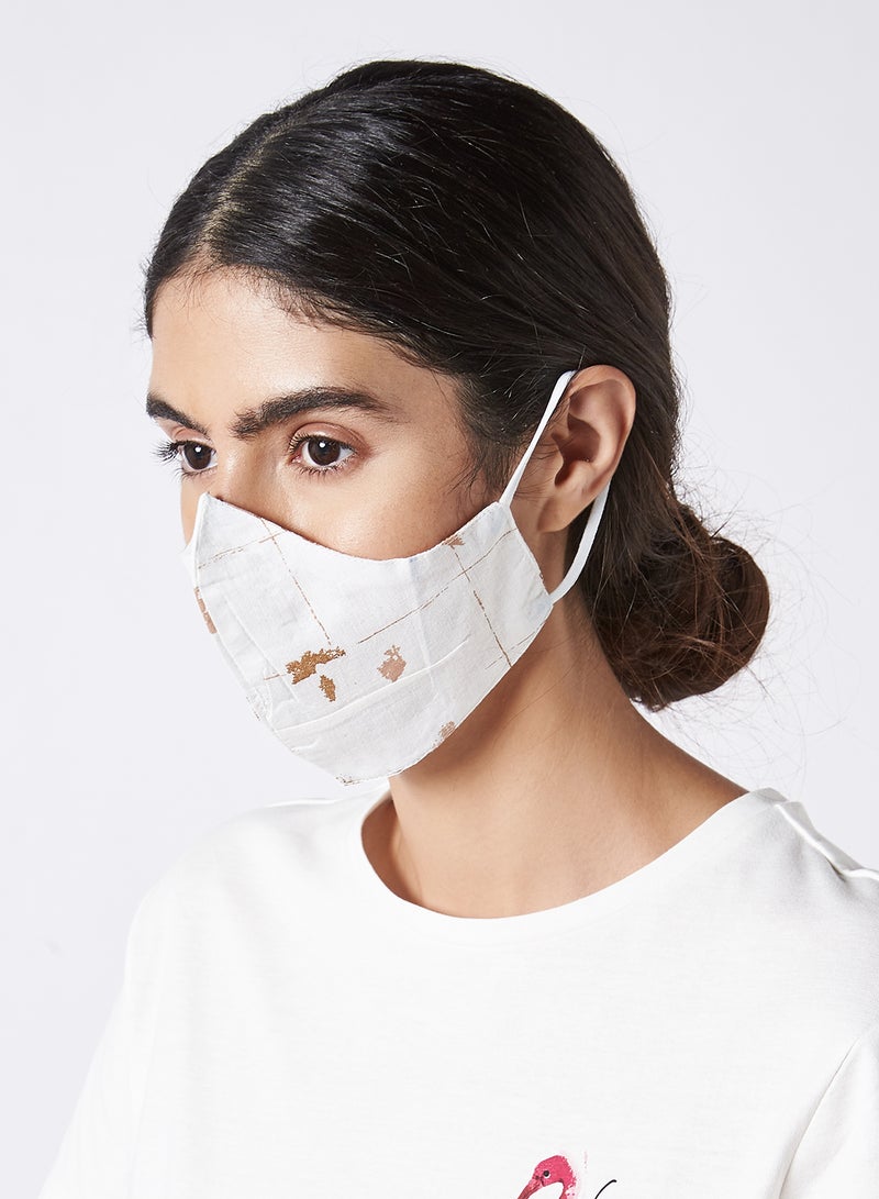 Niya Printed Ply Cone Shape Mask Pack Of 3  - Image 4
