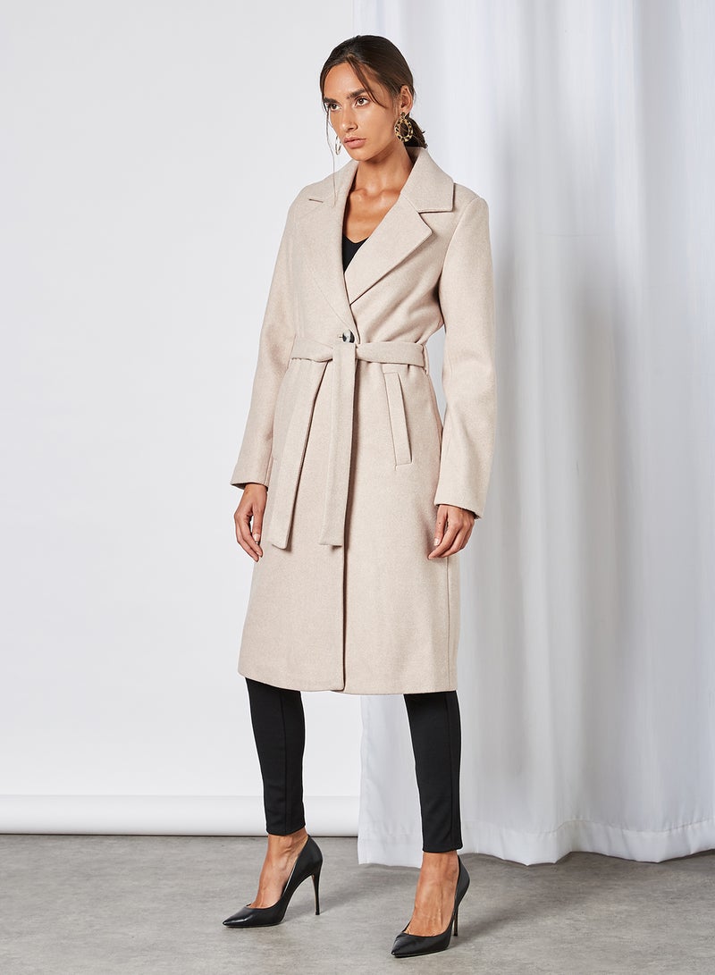 ONLY - Gina Wool Wrap Coat Humus - Image 1