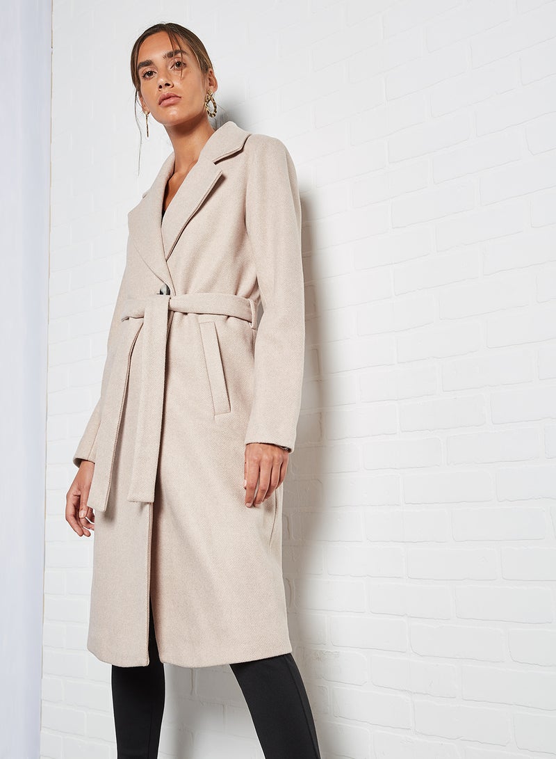 ONLY - Gina Wool Wrap Coat Humus - Image 1