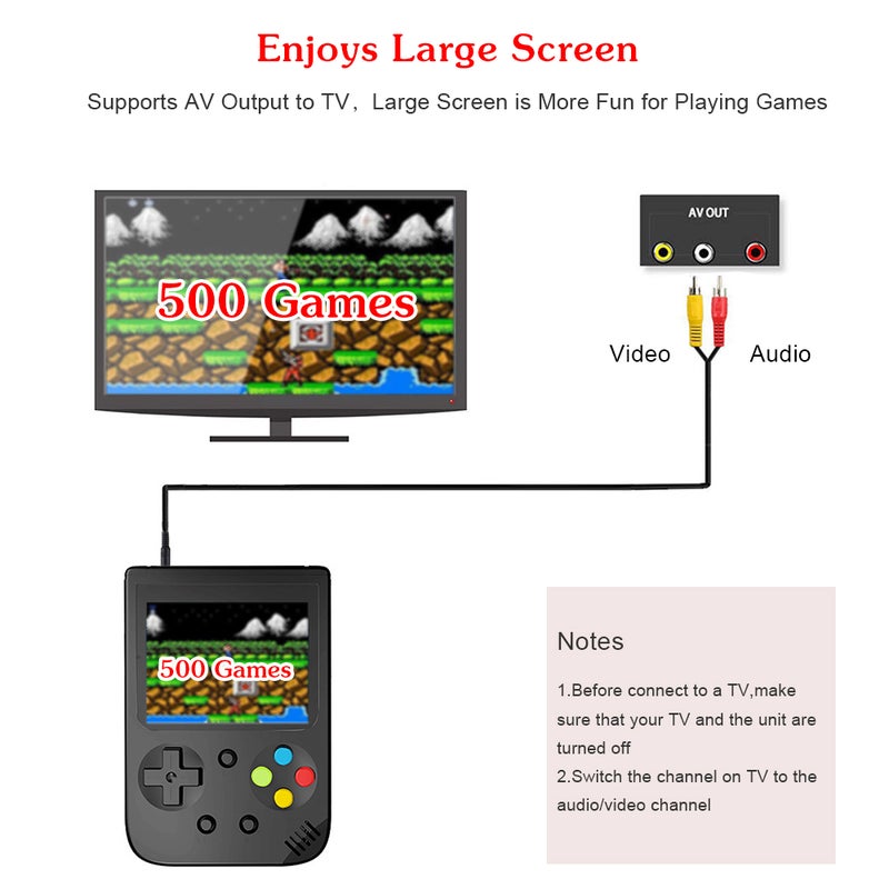 Built-in Classical 500 Handheld Game Console - Image 4