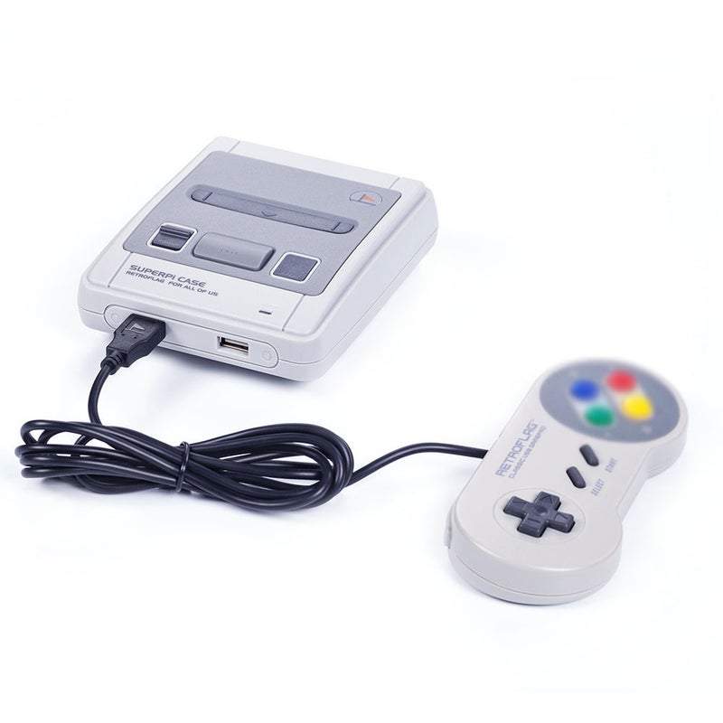 Retroflag Superpi Case Deluxe Edition Safe Shutdown Switch Cable With Gamepad Compatible With Raspberry Pi 2, 3 And B+ -wired