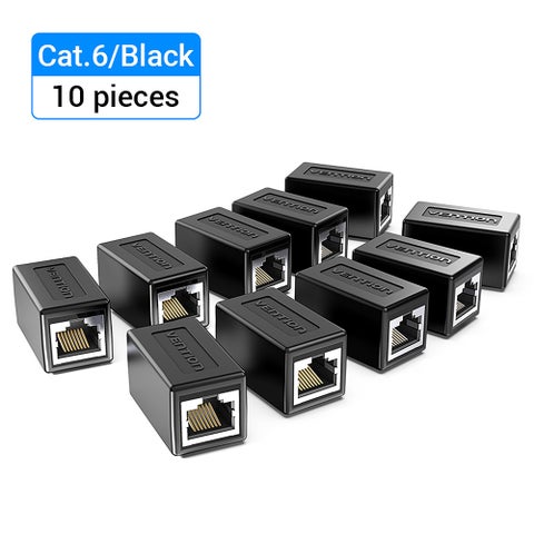 وصلة CAT.6 FTP بمقبس RJ45 لتوصيل كابل الشبكة من 10 قطع طراز IPVB0-10 RJ45 أسود