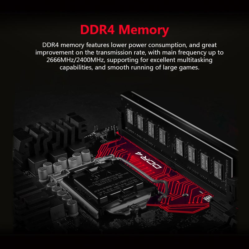 DDR4 2666MHz Low Power Consumption RAM Black