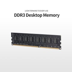 فاسكي ذاكرة DDR3 للكمبيوتر المكتبي عالية السرعة بسرعة 1600 ميجاهرتز للقراءة/ الكتابة بدون ضوضاء أسود  - Image 2