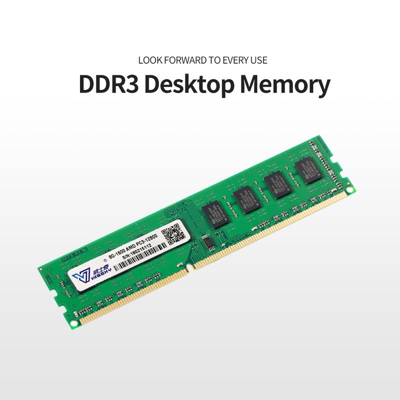 Vaseky DDR3 High Speed Read/Write AMD Noiseless Desktop Memory Green  - Image 5