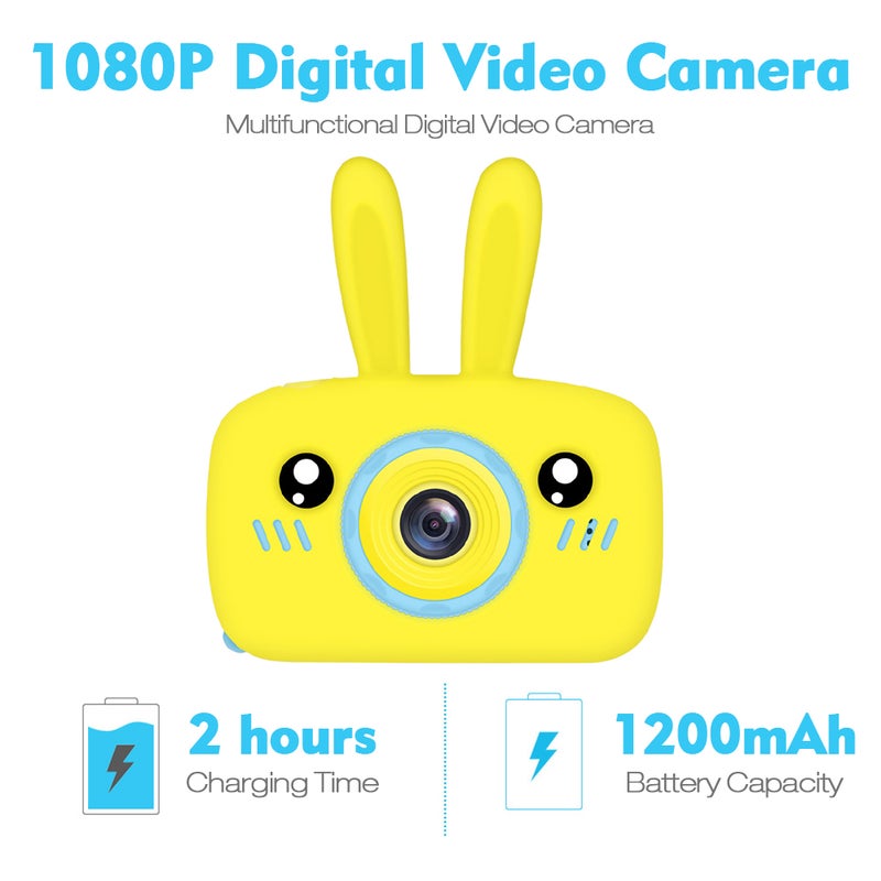 1200W 1080P FHD Digital Video Camera Yellow/Blue  - Image 3