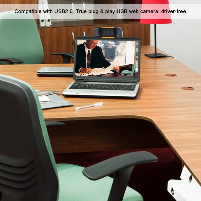 720P HD Webcam Black/Orange - Image 2