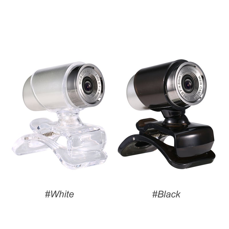 640P Live Streaming Webcam White/Silver  - Image 2