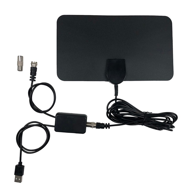 Generic - HD Digital Antenna TV Indoor Amplifier Signal Booster Black - Image 1