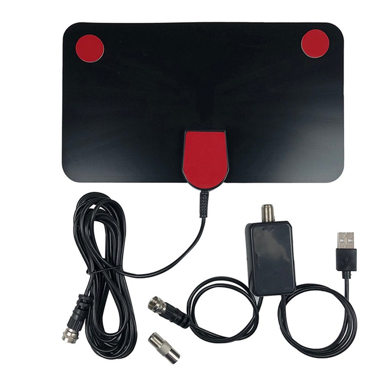 Generic - HD Digital Antenna TV Indoor Amplifier Signal Booster Black - Image 1