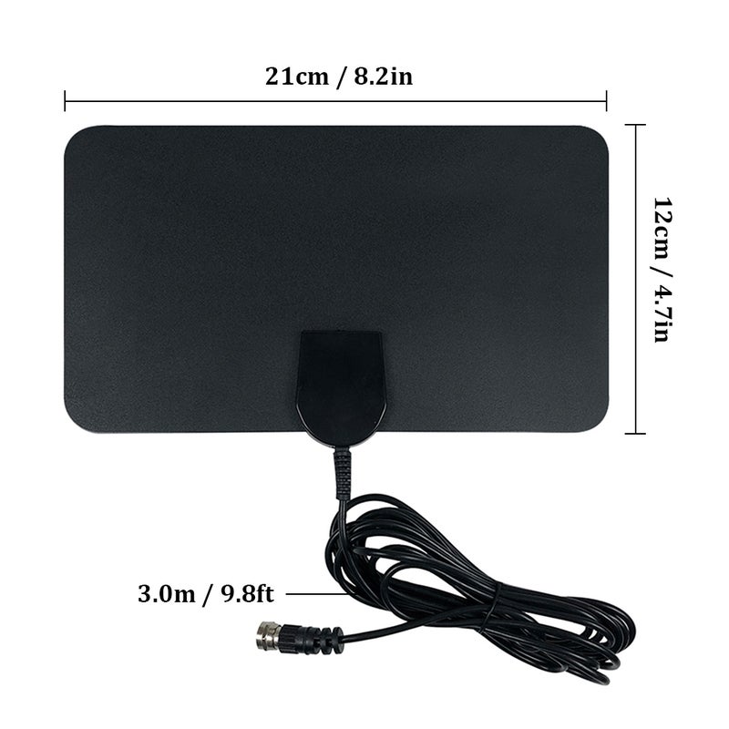 Generic - HD Digital Antenna TV Indoor Amplifier Signal Booster Black - Image 1