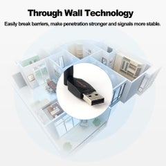جي تي ميديا مفتاح تأمين محول واي فاي لاسلكي بمنفذ USB أسود  - Image 5