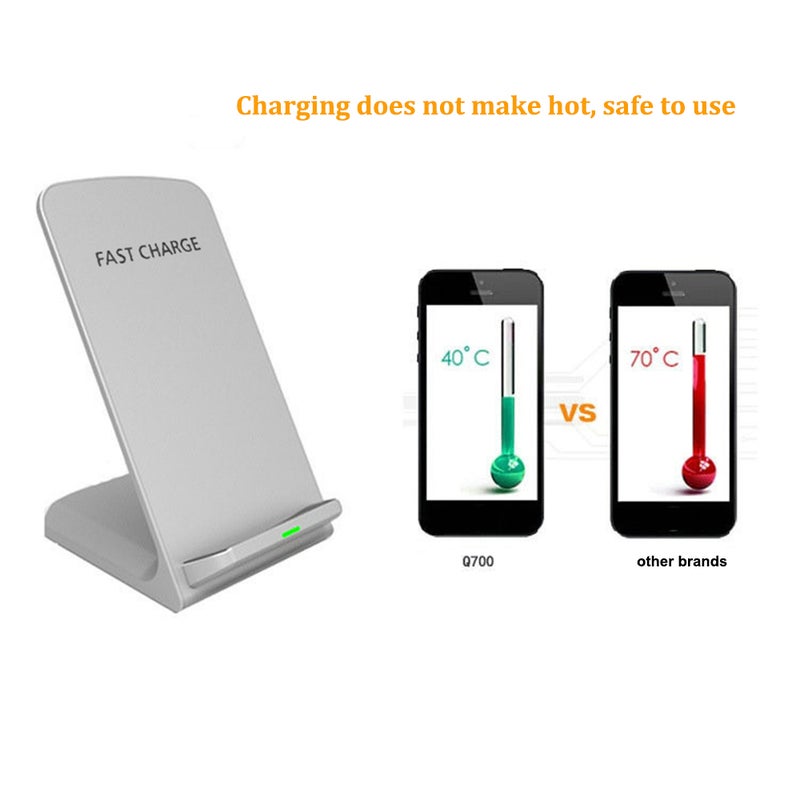 Wireless Charger Power Cellphone Bracket Phone Holder Stand Black  - Image 2