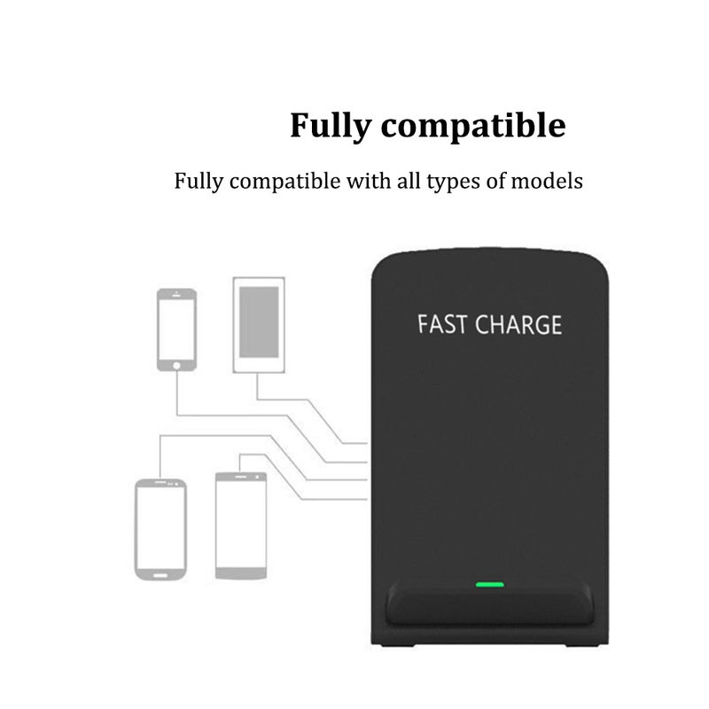 Wireless Charger Power Cellphone Bracket Phone Holder Stand Black  - Image 3