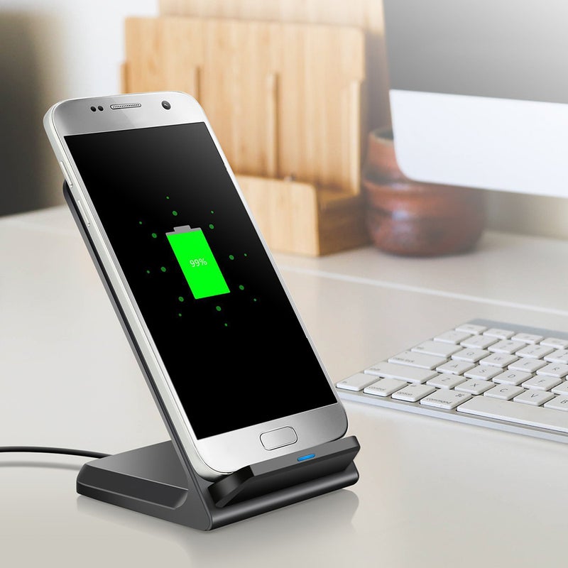 Wireless Charger Power Cellphone Bracket Phone Holder Stand White - Image 3