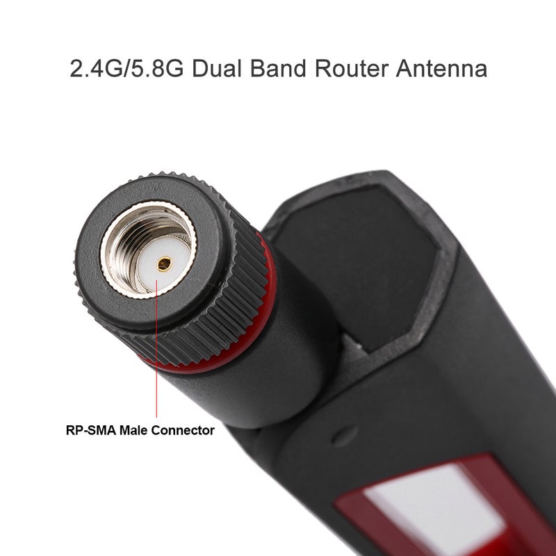 Omni-Directional External Antenna Wireless RP-SMA Male Connector Router Black - Image 3