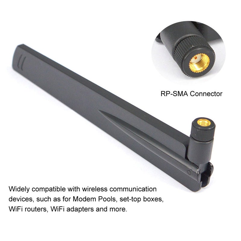 WiFi Antenna Wireless RP-SMA Male Connector Router Black - Image 3