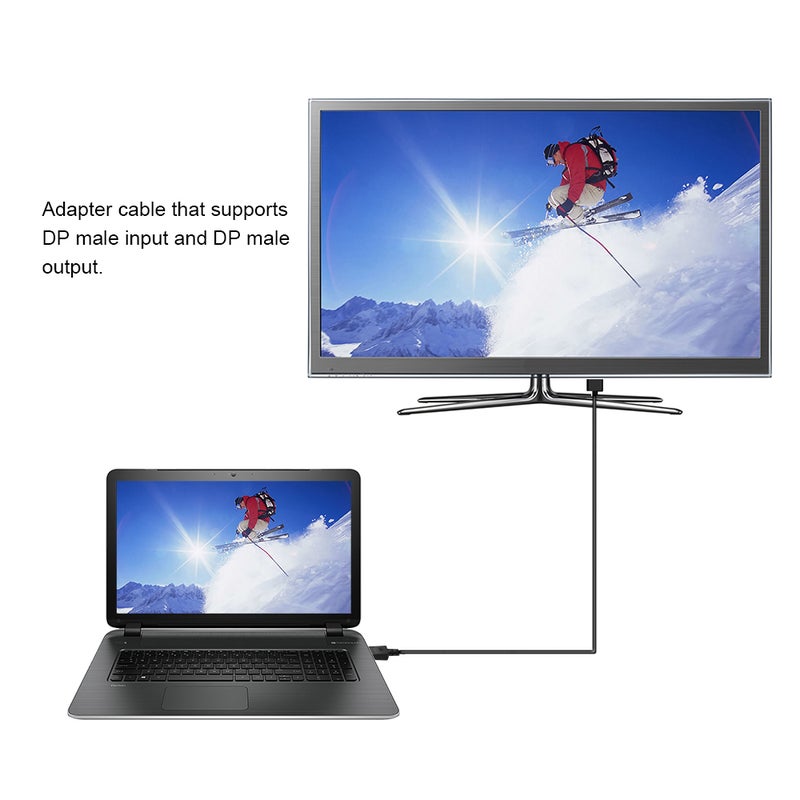 DP Male To DP Male Audio Video Adapter Cable Black - Image 4