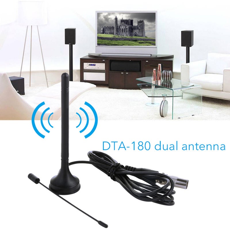 Generic - HD Digital Indoor TV Dual Antenna Black - Image 1