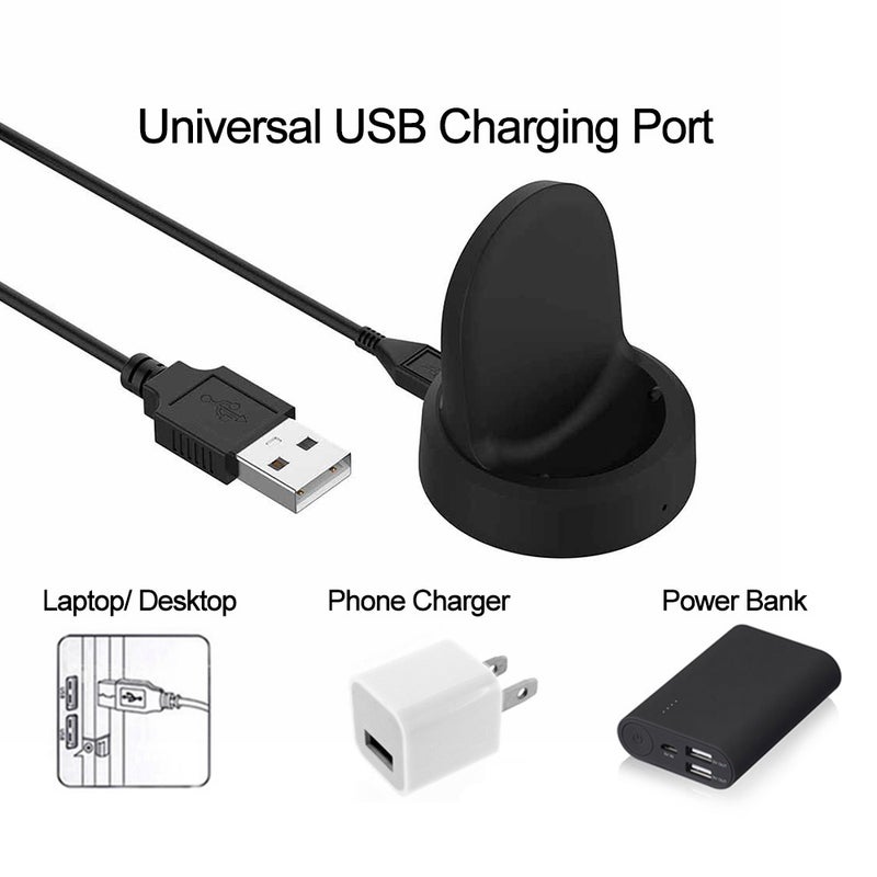 شاحن متوافق مع واجهة USB للساعة الذكية أسود - Image 3