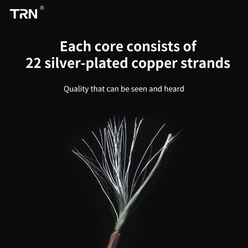 TRN - T2 HiFi Upgrade Detachable Replaceable Headphone Cable Grey - Image 1