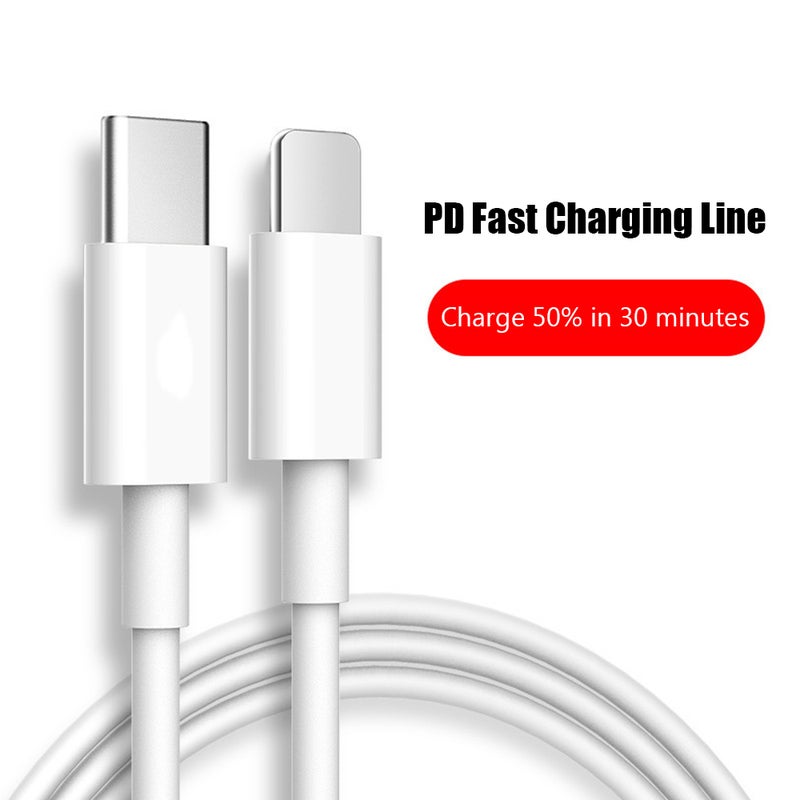 Type-C Adapter Data Cable Fast Charging Line Connect Mobile Phone White - Image 2