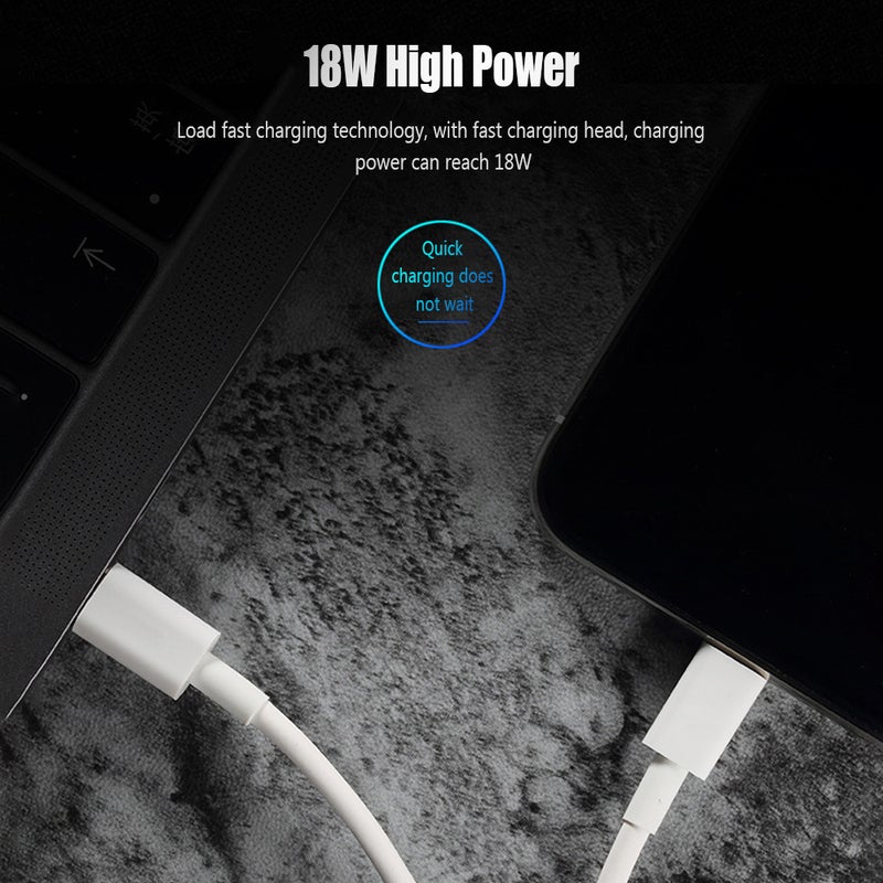 Type-C Adapter Data Cable Fast Charging Line Connect Mobile Phone White - Image 5