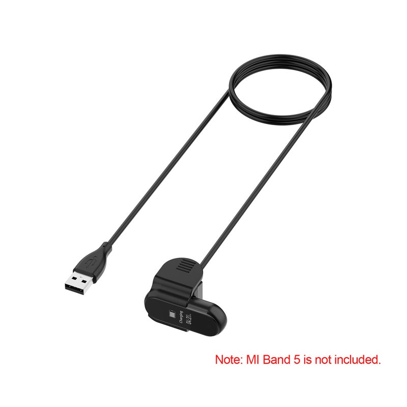 قاعدة شحن بمنفذ USB مع شاحن مي باند 5 بمشبك أسود - Image 2