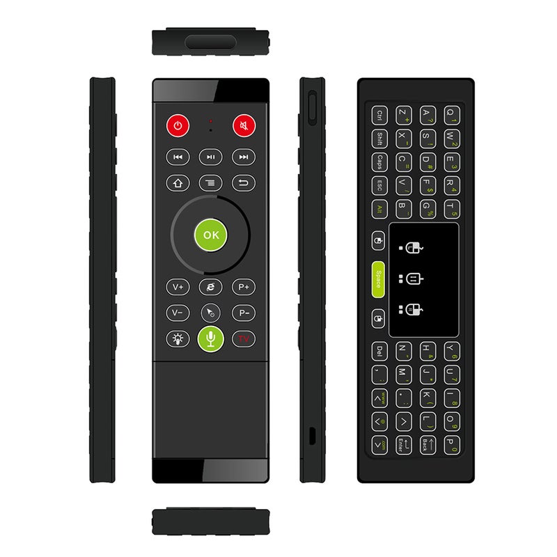 Generic - 3-In-1 Air Mouse Wireless RGB Backlight Keyboard For Android-Smart TV/PC/Laptop Black - Image 1