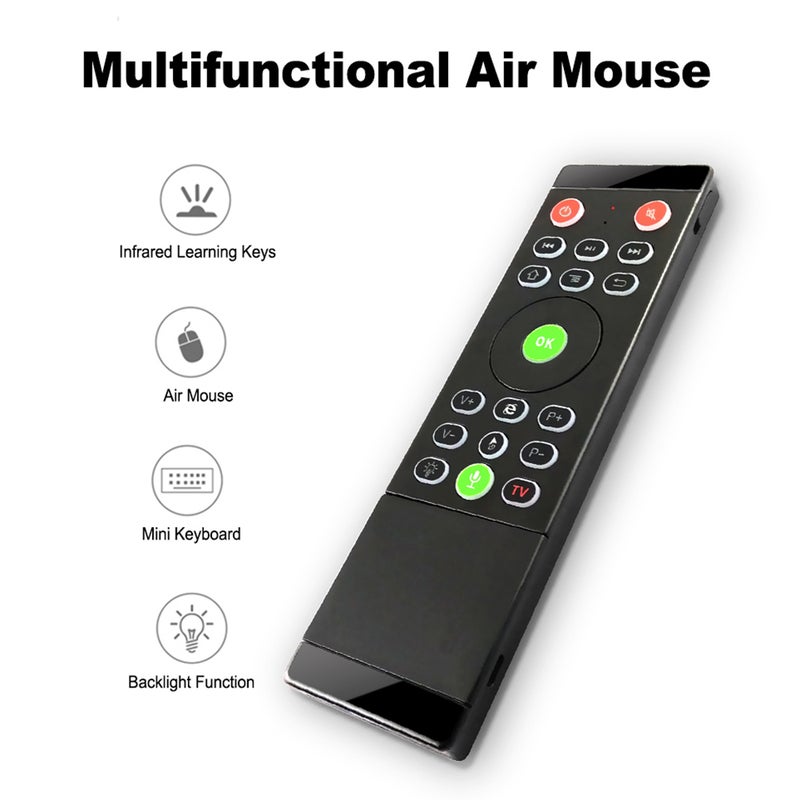 Generic - 3-In-1 Air Mouse Wireless RGB Backlight Keyboard For Android-Smart TV/PC/Laptop Black - Image 1