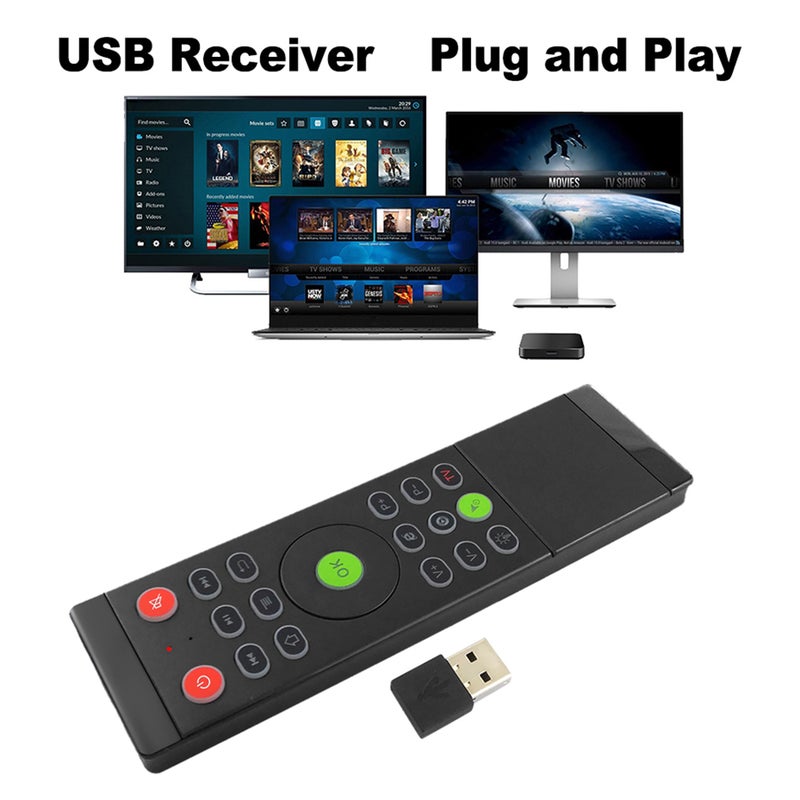 Generic - 3-In-1 Air Mouse Wireless RGB Backlight Keyboard For Android-Smart TV/PC/Laptop Black - Image 1