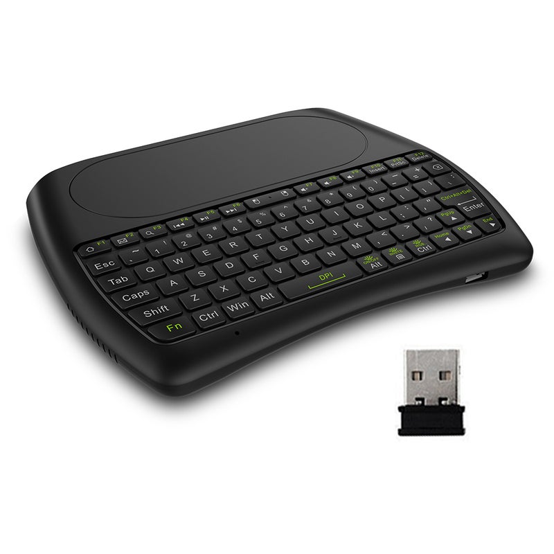 Wireless Colorful LED Backlight Handheld Remote Control For Android-Smart TV/PC/Notebook/Laptop Black  - Image 1