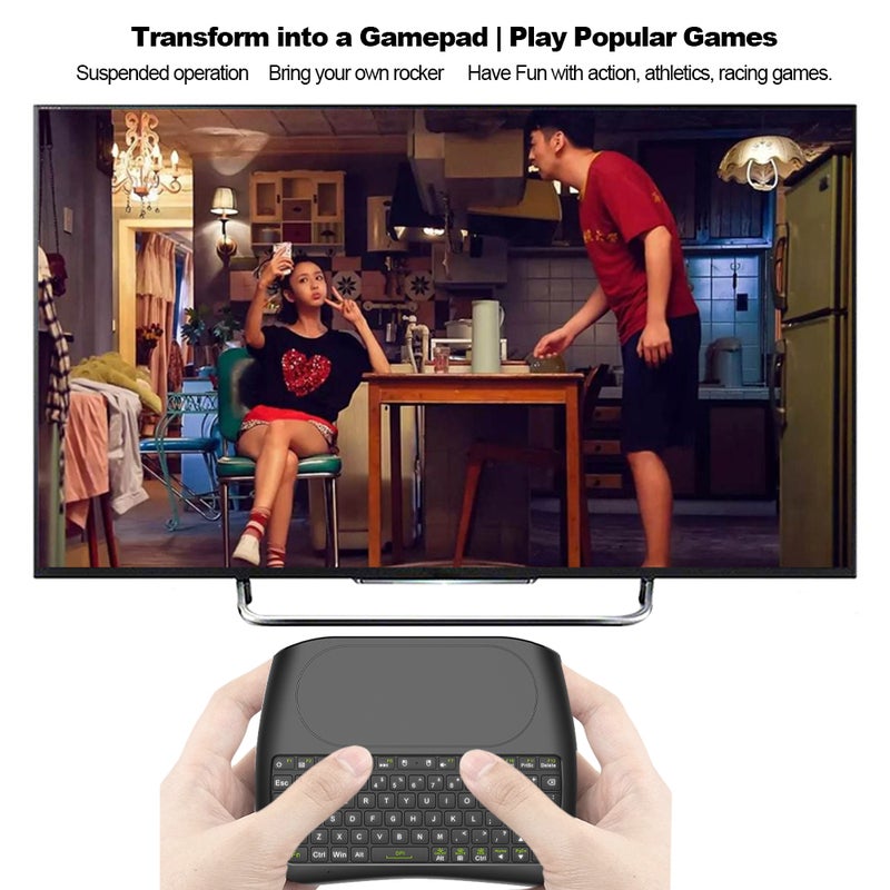 Wireless Colorful LED Backlight Handheld Remote Control For Android-Smart TV/PC/Notebook/Laptop Black  - Image 5