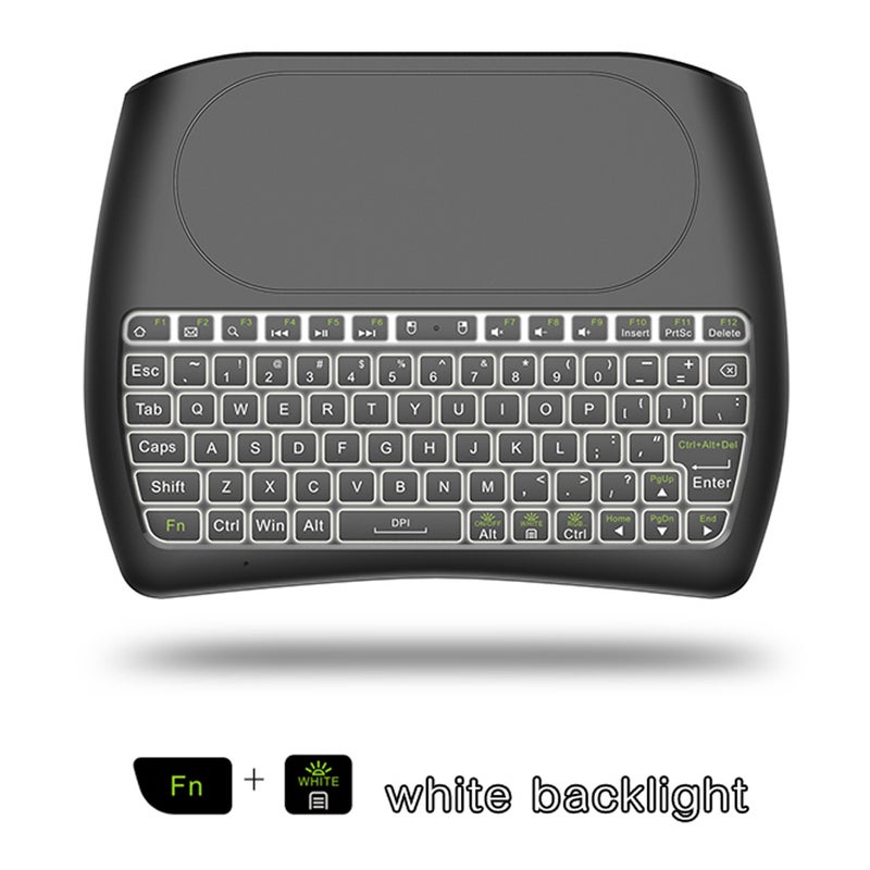 Wireless Colorful LED Backlight Handheld Remote Control For Android-Smart TV/PC/Notebook/Laptop Black  - Image 4