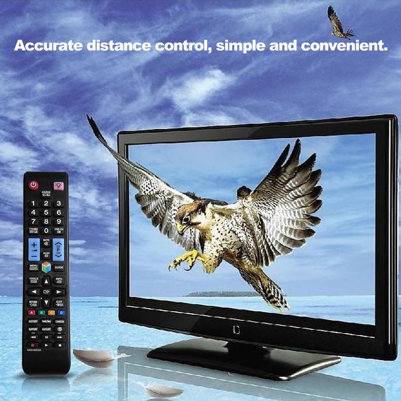 جهاز تحكم عن بعد لاسلكي يناسب جميع الأجهزة بديل للتلفزيون الذكي سامسونج LED عالي الوضوح أسود - Image 5