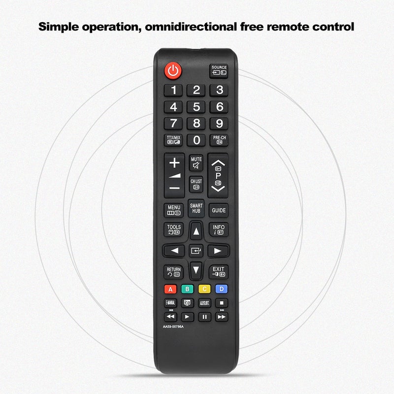 Generic - Replacement Wireless Universal TV Remote Control For Samsung HD LED Smart TV Black - Image 1