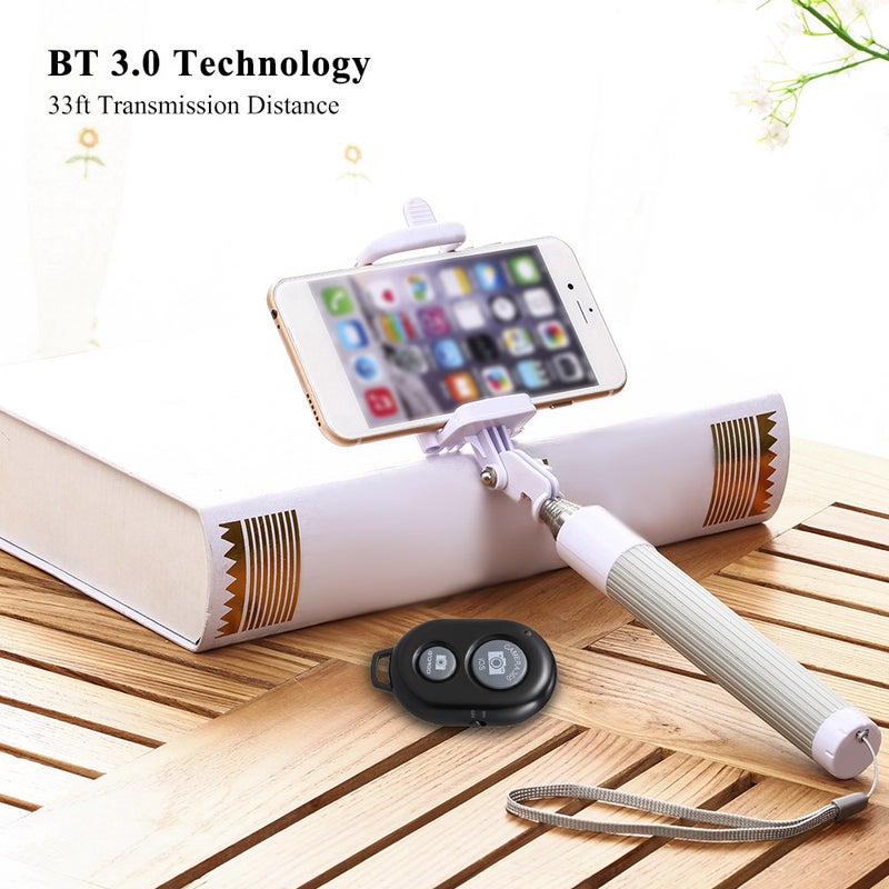 Portable Bluetooth Self Timer Camera Remote Control Shutter For Android 4.2.2/iOS 6.0 And Above White - Image 2