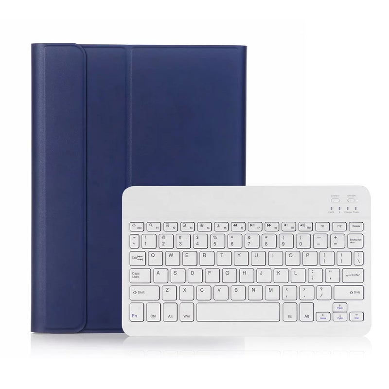 BT3.0 Wireless Keyboard Case iPad Protective Case Portable Keyboard for iPad Pro 10.5 Blue/White - Image 1
