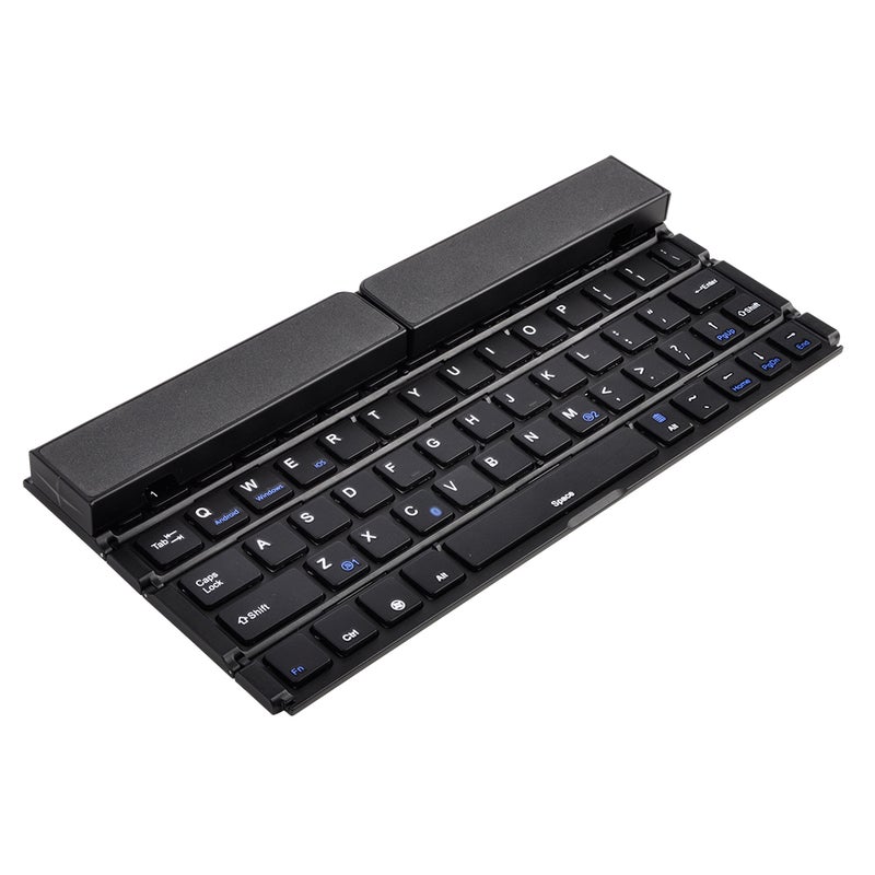 Mini Portable Folding Keyboard For IOS Android Windows Black - Image 1