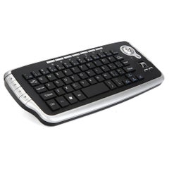 2.4GHz Wireless Keyboard with Trackball Mouse Scroll Wheel Remote Control Black