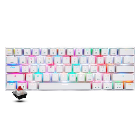 CK62 61 Keys RGB Mechanical Dual Mode Keyboard With OUTEMU Red Switches - English
