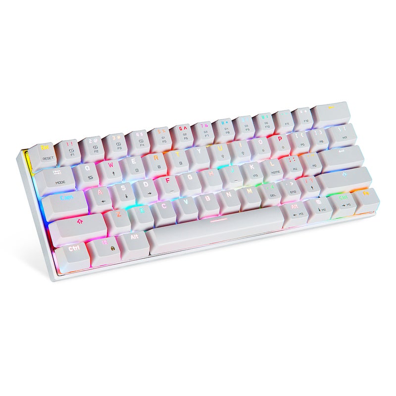 Motospeed - CK62 61 Keys RGB Mechanical Dual Mode Keyboard With OUTEMU Red Switches - English - Image 1