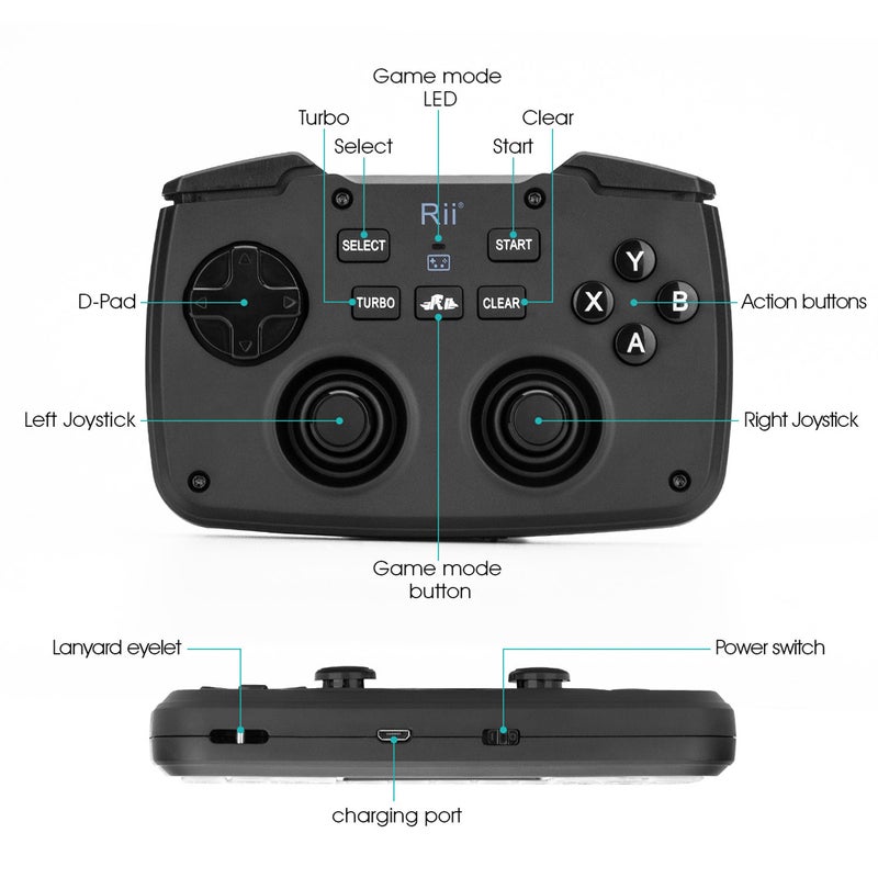 RK707 2.4GHz Wireless Game Controller Keyboard Mouse Combo with Touchpad - English - v1601703193/N40675181A_6