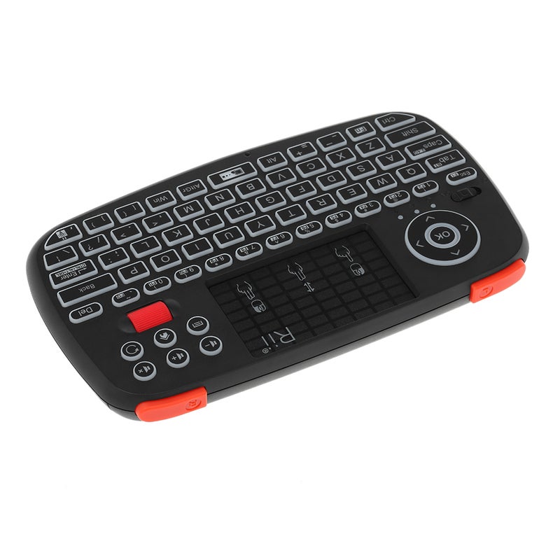RII - i4 Mini Bluetooth Keyboard with Touchpad Remote Control Compatible - English Black - Image 1