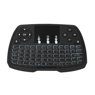 Backlit 2.4GHz Wireless Keyboard with Touchpad - Spanish Black - v1601703197/N40675187A_1
