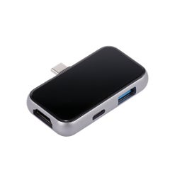 3 In 1 Type-C Adapter HUB 4K HDMI USB 3.0 PD Charging Multi-Function Converter Plug & Play Black/Silver