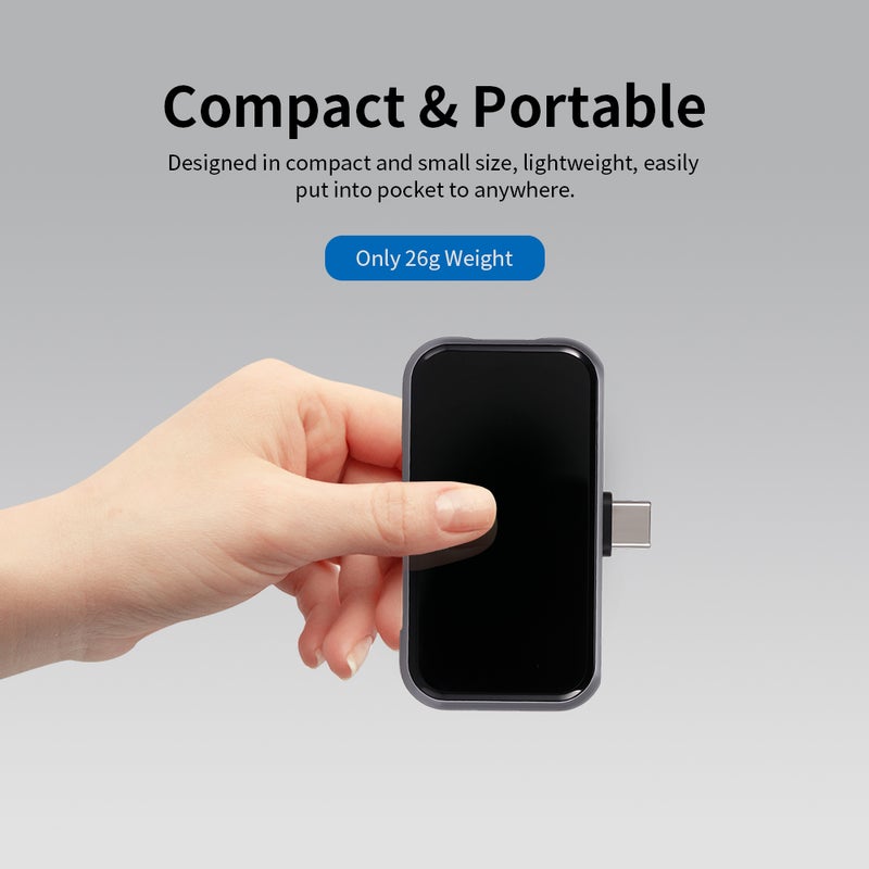 Generic - 3 In 1 Type-C Adapter HUB 4K HDMI USB 3.0 PD Charging Multi-Function Converter Plug & Play Black/Silver - Image 1