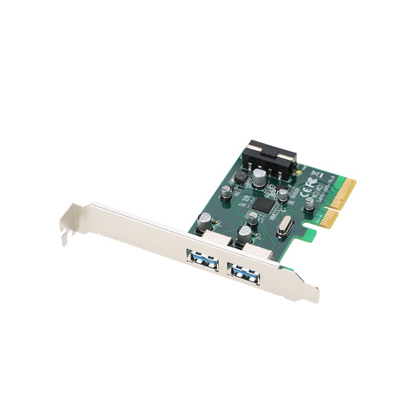 Generic PCI-E to 2 Port Expansion Card Green  - Image 4