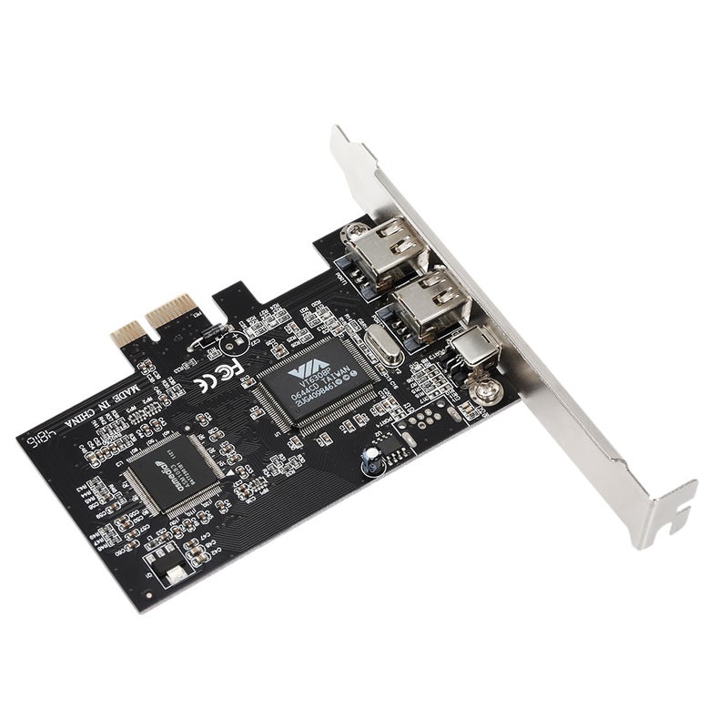 Generic PCI-E to 3 Port Expansion Card for Desktop PC Black  - Image 1