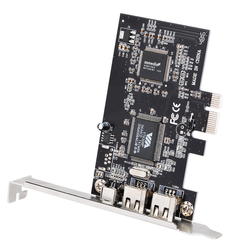 Generic PCI-E to 3 Port Expansion Card for Desktop PC Black  - Image 2